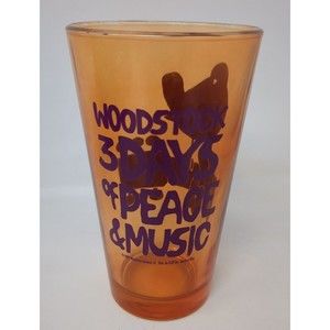 Woodstock Concert Music Festival Drinking Glass‎ Cup 2009 Official Licensed VTG